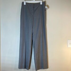 NWT. Calvin Klein 10 Grey Pinstripe Double Layer Dress Pants.